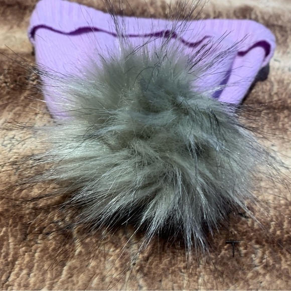 Nordstrom Rack Cashmere Pom Beanie Purple - Picture 3 of 5